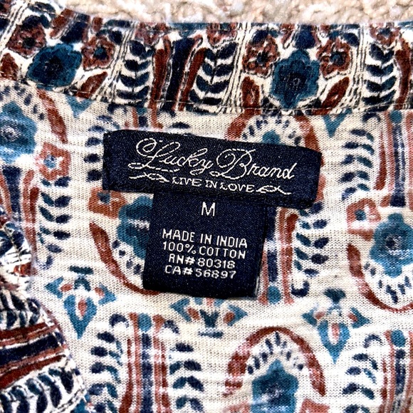 LUCKY🍀BRAND 3/4 Sleeved TOP! Great for ANYTIME of year!🌻Women’s MEDIUM - Picture 2 of 11